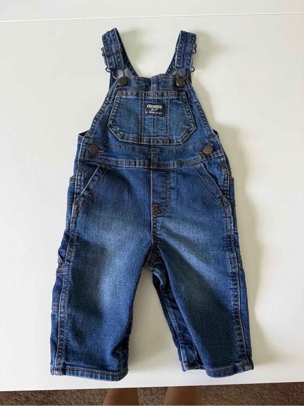 OshKosh B'gosh Dark Blue Denim Overalls for Toddler